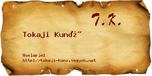 Tokaji Kunó névjegykártya